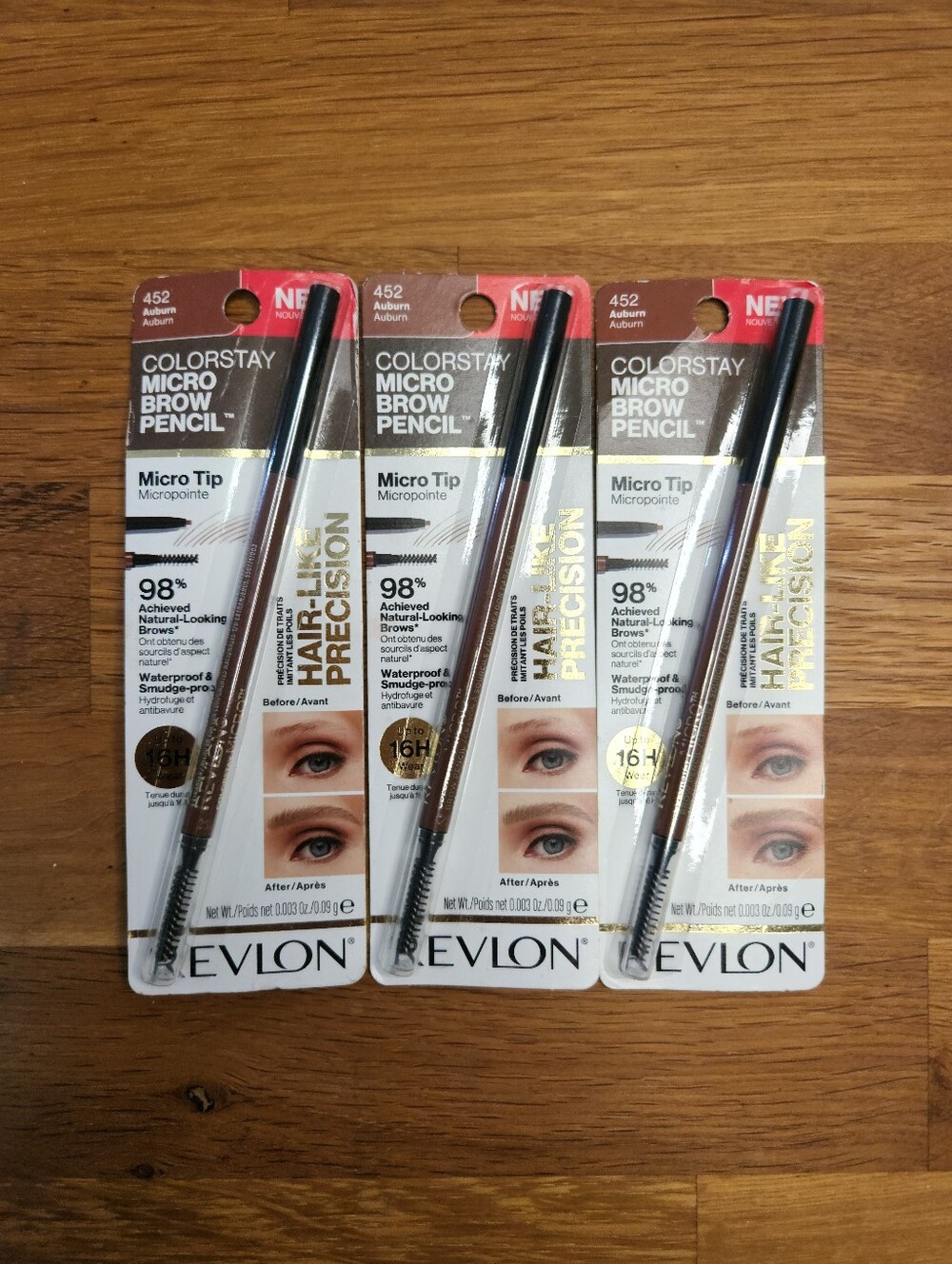 Revlon Colorstay Micro Brow Pencil in 452 Auburn 🧡 Bundle of 3!